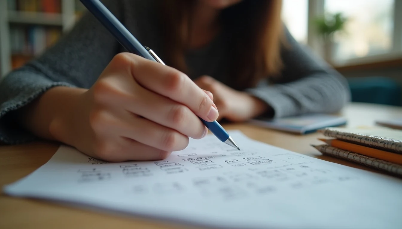 yks son sınıf çalışma planı için soru çözümü ve konu tekrarı yapan öğrenci